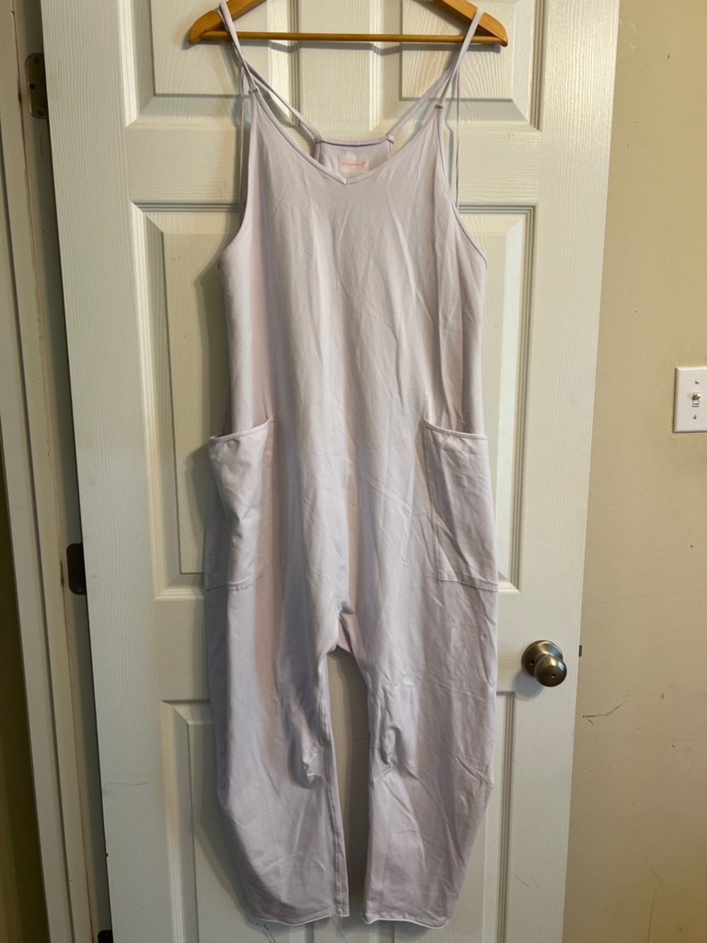 FP Movement by Free People Pale Lavender Spaghetti-Strap Jumpsuit